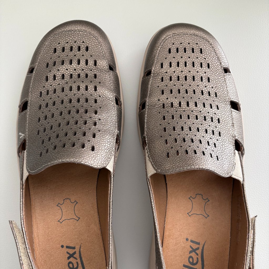 Bronze Slingback Loafers Flexi Brand Size 737